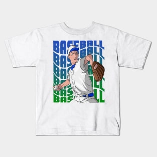 Baseball Player Boys Girls Youth Pitcher Sports Kids T-Shirt